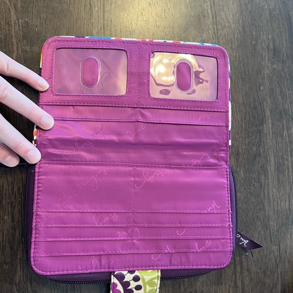Vera Bradley Turnlock Wallet in Plum Crazy - Picture 3 of 4